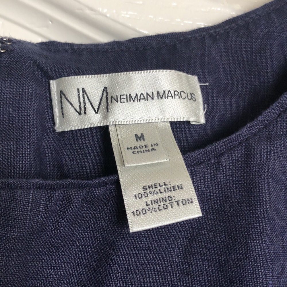 Neiman Marcus Navy Blue Shift Dress - Picture 10 of 11
